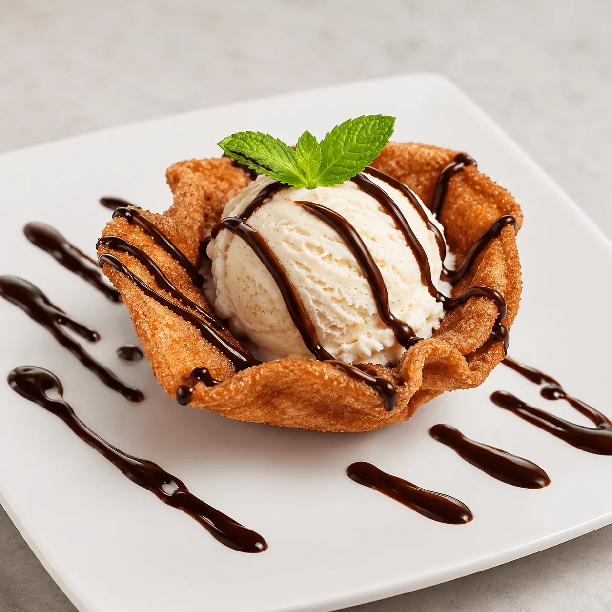 Cinnamon Tortilla Bowl dessert